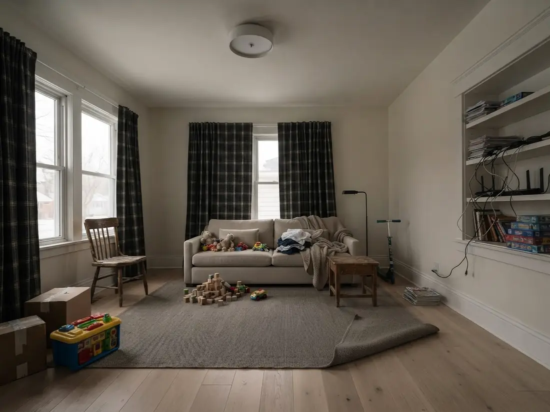 Living room before staging